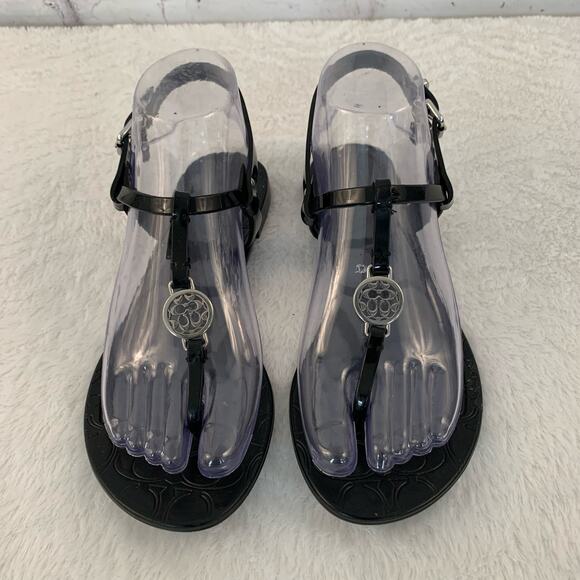 Coach Women's Pansy Thong Jelly Sandals Size 6 - Picture 2 of 7